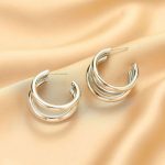 Silver Needle Sister-In-Law's Same Style Circle Earrings